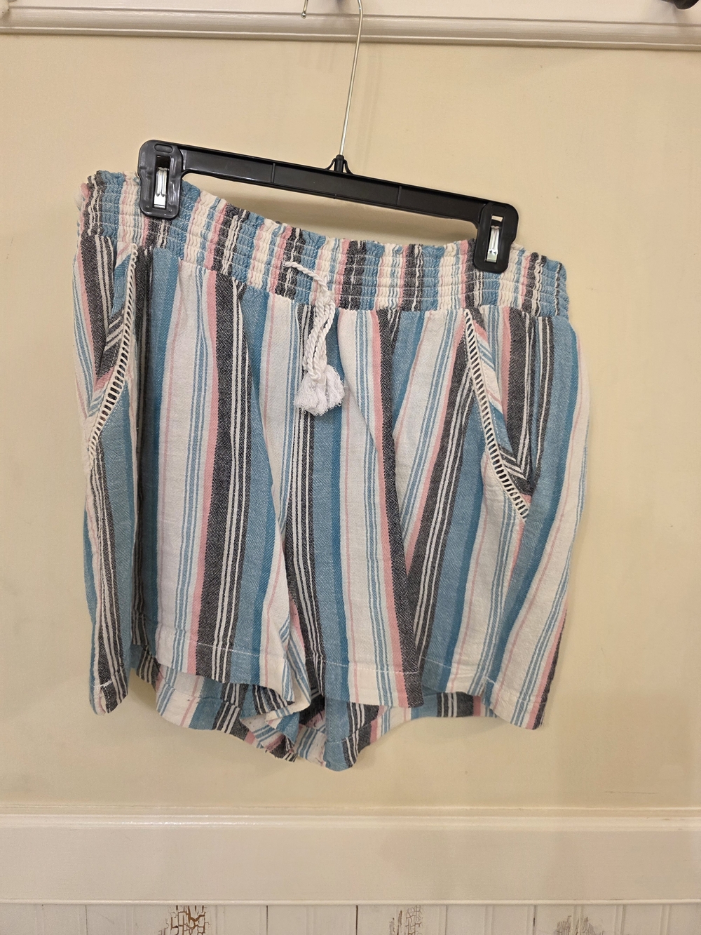 Briggs Striped Drawstring Summer Shorts - Blue & Pink